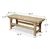 52“ Wide Vintage Bench Vintage Weathered Natural