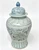 Azure Bloom Blue & White Temple Jar with Lid – Approx. 20" H