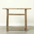 Approx. 42.1 inches wide, 11.8 inches deep, vintage console with shelf, Weathered Natural