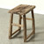 Vintage Rustic Stool 22H 18.5W 12.6D