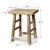 Vintage Rustic Stool 20.5H 16.9W 11.8D