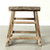 Vintage Rustic Stool 21.7H 17.7W 17.7D