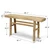 Approx. 59.1" Wide 13.4" Deep Antique Console Table Rustic Neutral Wood Tone