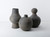 13" Earthy Gray pottery gourd-shaped vase (finish varies no two are the same)