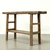 Approx. 53.1" wide, 14.2" deep, vintage console with shelf, Weathered Natural