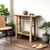 Approx. 43.3" wide, 11.8 " deep, vintage console with shelf, Weathered Natural