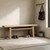 Vintage Noodle Bench 47.2" Wide 15.4" Deep Weathered Natural