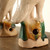Approx. 12 Inches High Creamy White Glazed Parrot Large