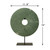 Natural Marble Disk Statue With Base 12 Inch Green(color vary)