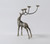 Bronze Holiday Reindeer Candle Holder with Silver Inlay