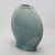 10.6" Vintage Style Blue-Green Ceramic Flat Vase(finish vary)