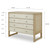 Ming Two Tones Dresser 4 Drawers Antique Off White 41x20x35H
