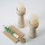 Set of Two Travertine Candle Holder(10" and 7.8" high)
