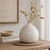 Approx. 10" Off White Ceramic Pot water-drop shape