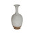 11" Off White Ceramic Bottle  with Unglazed Base