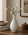 11" Off White Ceramic Guanyin Vase