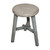 Elm round Stool Weathered soft aqua wash