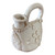 6" Off white glaze wine pot with tick flowers
