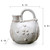 6" Off white glaze wine pot with tick flowers