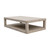 55" Long Peking Grand Framed coffee table Weathered Whitewash