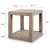 Peking Grand Framed Square Side Table Weathered White wash