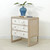 Ming Two Tones Side table with 3 Drawers Antique Off White 26x19x30H