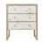 Ming Two Tones Side table with 3 Drawers Antique Off White 26x19x30H