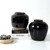 Approx. 7-9 Inches High Vintage oil pot with black glaze Medium (size vary)