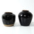Approx. 7-9 Inches High Vintage oil pot with black glaze Medium (size vary)