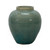 Vintage style blue-green vase with two lines large (size and finish vary)