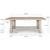 Amalfi Two Tones 7'  Long Dining Table antique off white 86x35x31H
