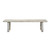47"L  Amalfi old pine wood bench antique off white small