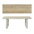 47"L  Amalfi old pine wood bench antique off white small