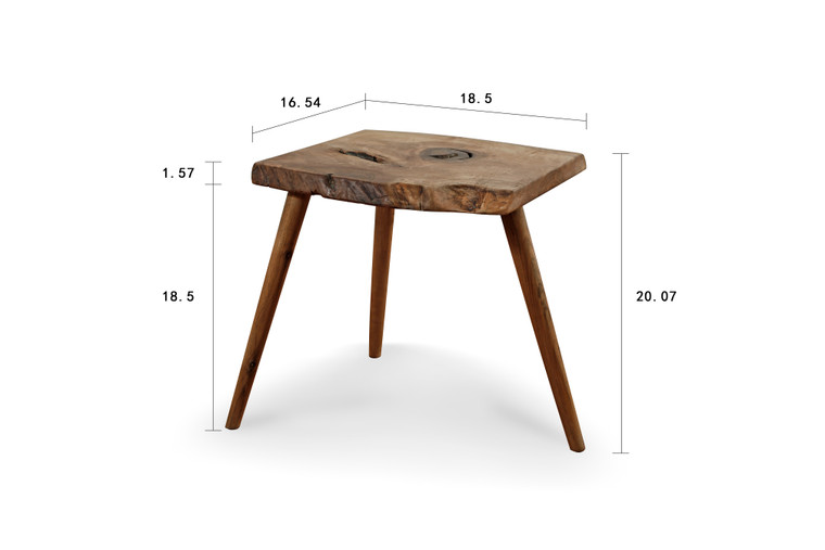 Live Edge Side Table Walnut Wood Natural(color & size vary)