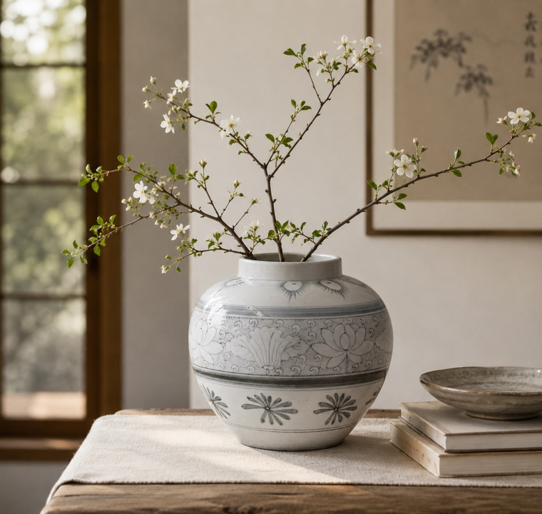 Ming-Ming Vase with Lotus Motif (finish vary)