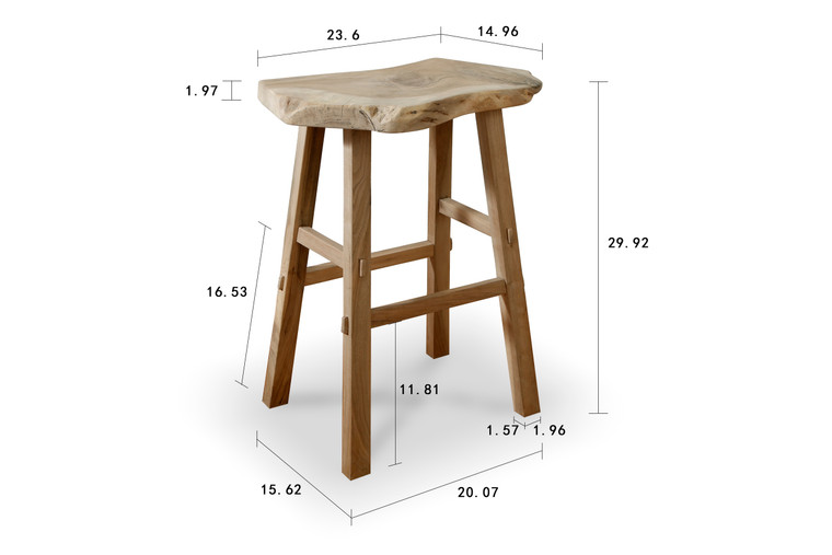 Live Edge Bar Stool Walnut Wood Natural(color & size vary)