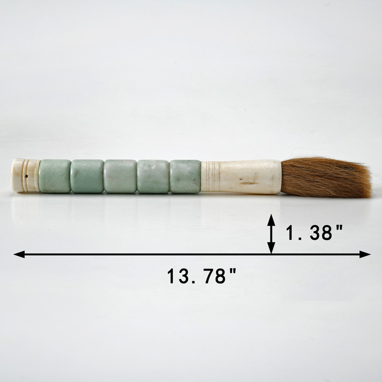 Approx. 14"Neutral Cylindrical Jade Calligraphy Brush