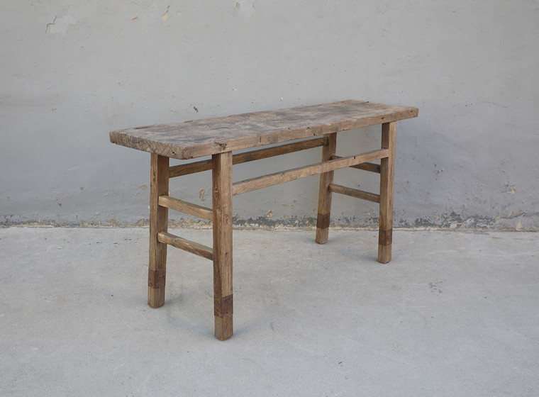 Vintage console table Medium Weathered natural 69.29x18.11x33.46H