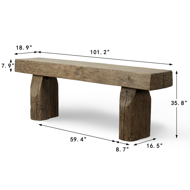 101" Long Heritage Timber Beam Console