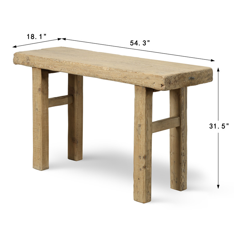 Seaside Slab Console-54"Wide Weathered Natural