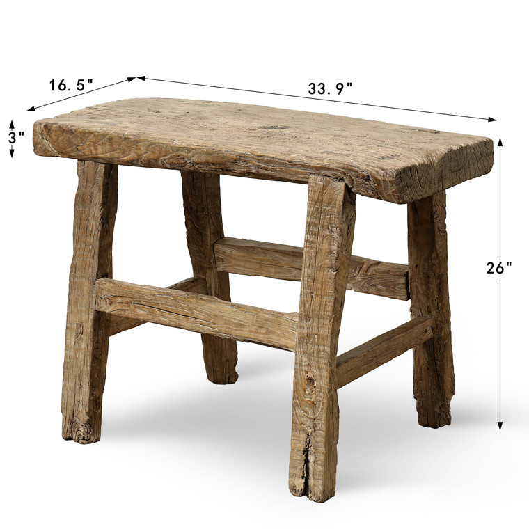 Vintage Accent Table Approx. 33.9 " Wide16.5" Deep 26.0" High