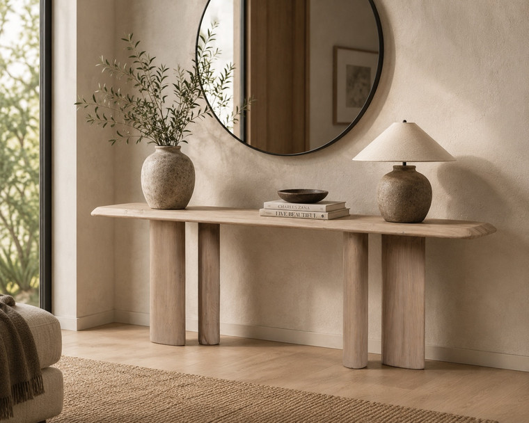 Sorrento Console Table-94" Weathered Natural