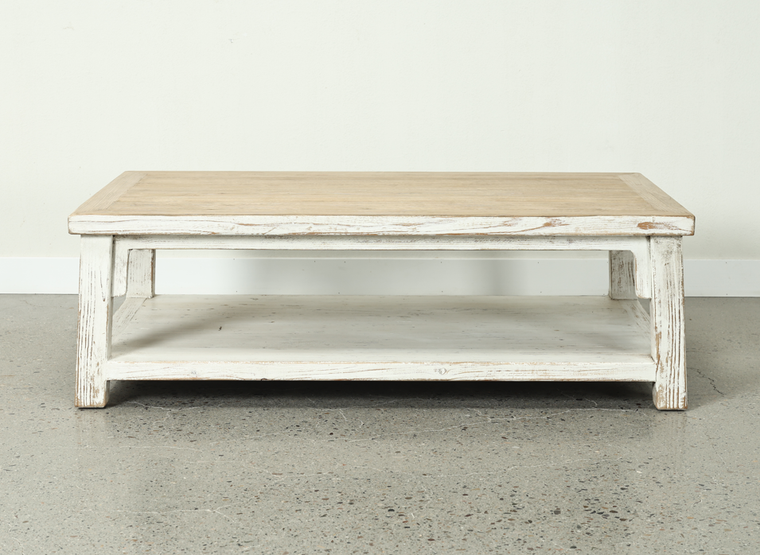 Amalfi Two Tones coffee table Antique Off-white 55*32*18"H Pre-order only