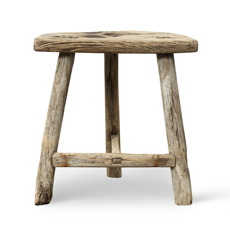Vintage D-Shaped Stool Approx.15-19 Inches wide (size & finish vary)