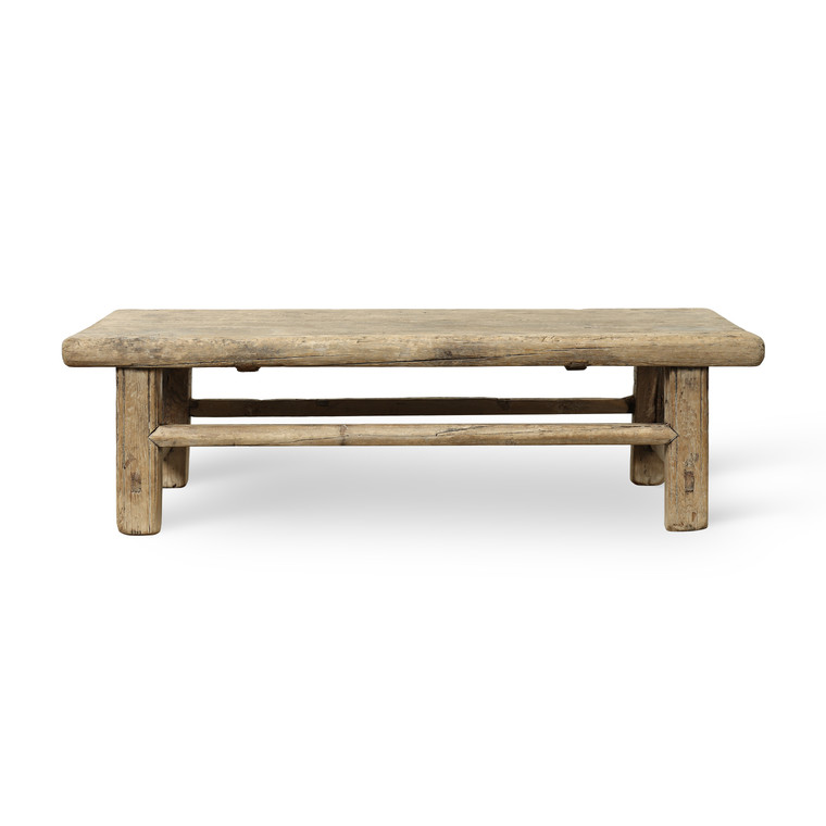 Approx. 50" Long, 21"Deep Vintage Coffee Table, Weathered Natural