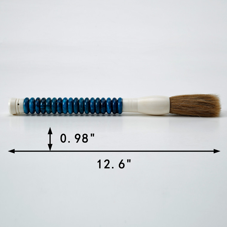 Approx. 13" Aqua Blue Jade Abacus Brush 