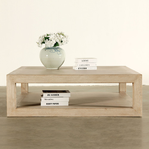 50x50 Peking Grand Framed Square coffee table Weathered