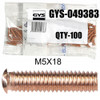 GYS Steel welding Stud - M5-X 18mm Dent Pulling Fine Threaded Stud Pins