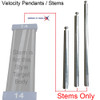 Chief Laser measuring System Pendants / Stems - View of types