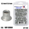 5.3mm x 5.0mm Aluminum Self Piercing Rivets, 100/Box